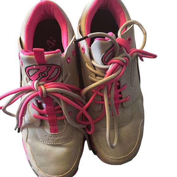 Girls Original Heelys Sneakers Pink & Grey - Picture 9 of 9